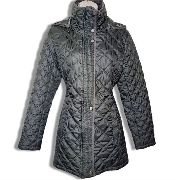 Marc Newyork Andrew Marc Olive Green Quilted Hooded Lightweight Puffer Coat - Picture 1 of 9